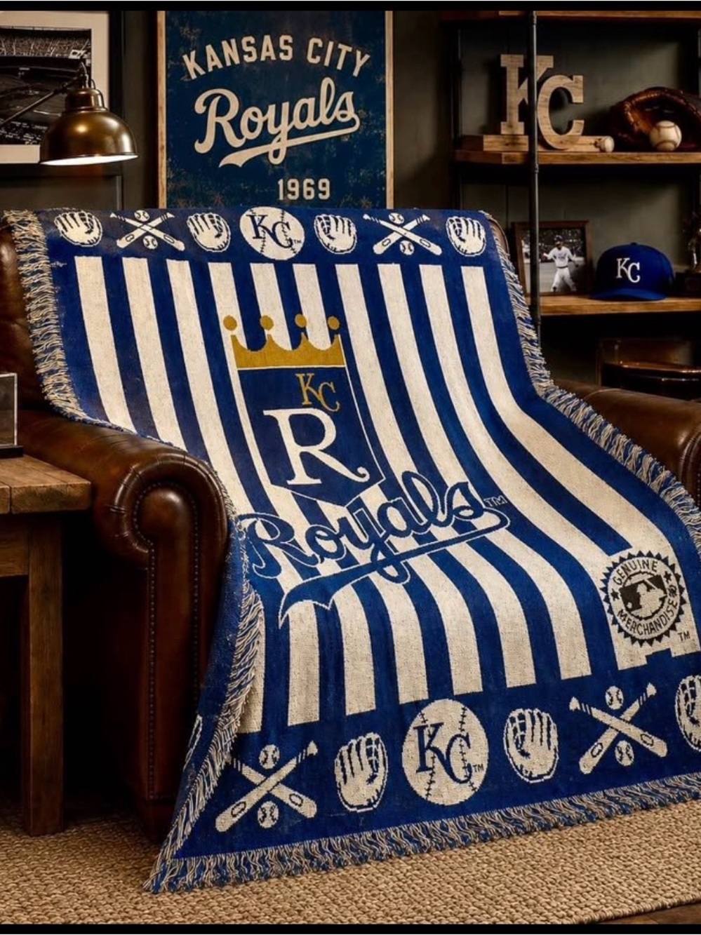 Kansas City Royals "Ace" Jacquard Tapestry Throw Blanket • 60” x 48”